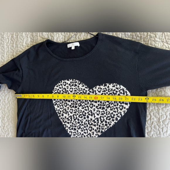 Adyson Parker leopard heart black sweater pullover size 2X - Picture 8 of 9